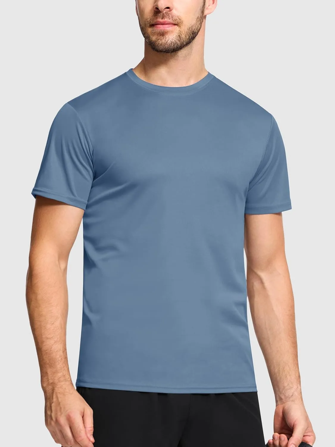 5 Pack Men's Dry Fit Moisture Wicking Performance Tshirts Mesh Quick Dry Active Athletic Crew Tees Short Sleeve