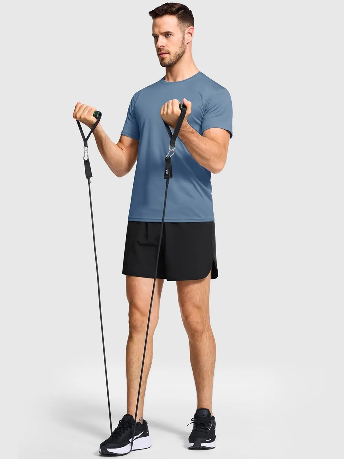 5 Pack Men's Dry Fit Moisture Wicking Performance Tshirts Mesh Quick Dry Active Athletic Crew Tees Short Sleeve