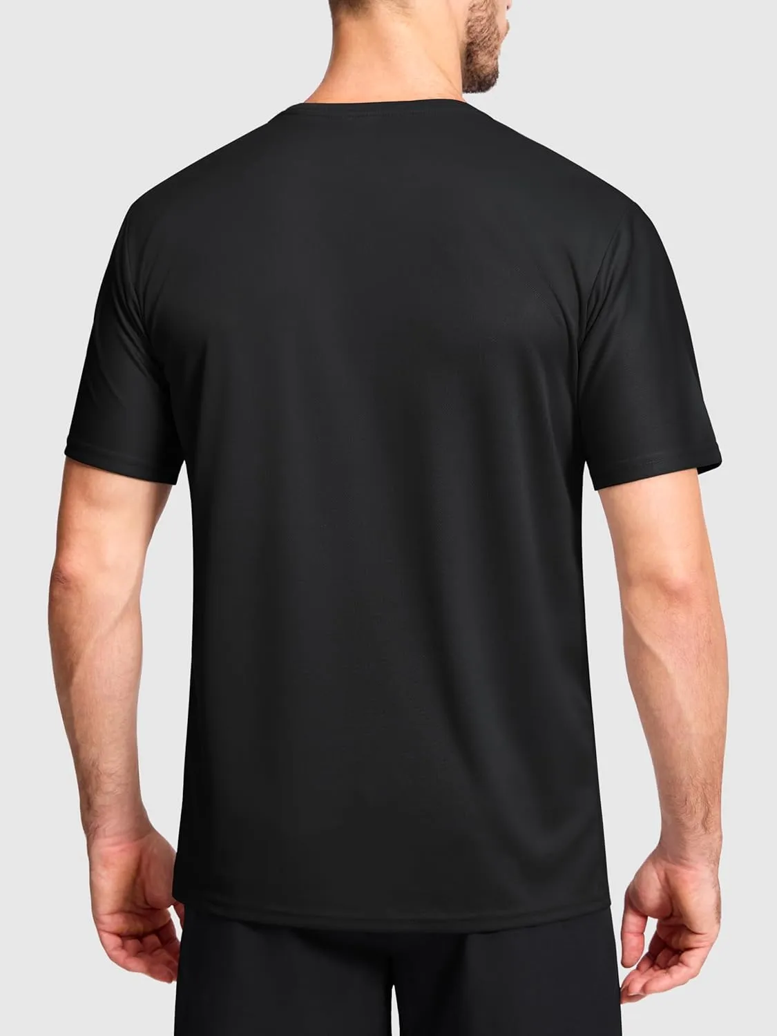 5 Pack Men's Dry Fit Moisture Wicking Performance Tshirts Mesh Quick Dry Active Athletic Crew Tees Short Sleeve