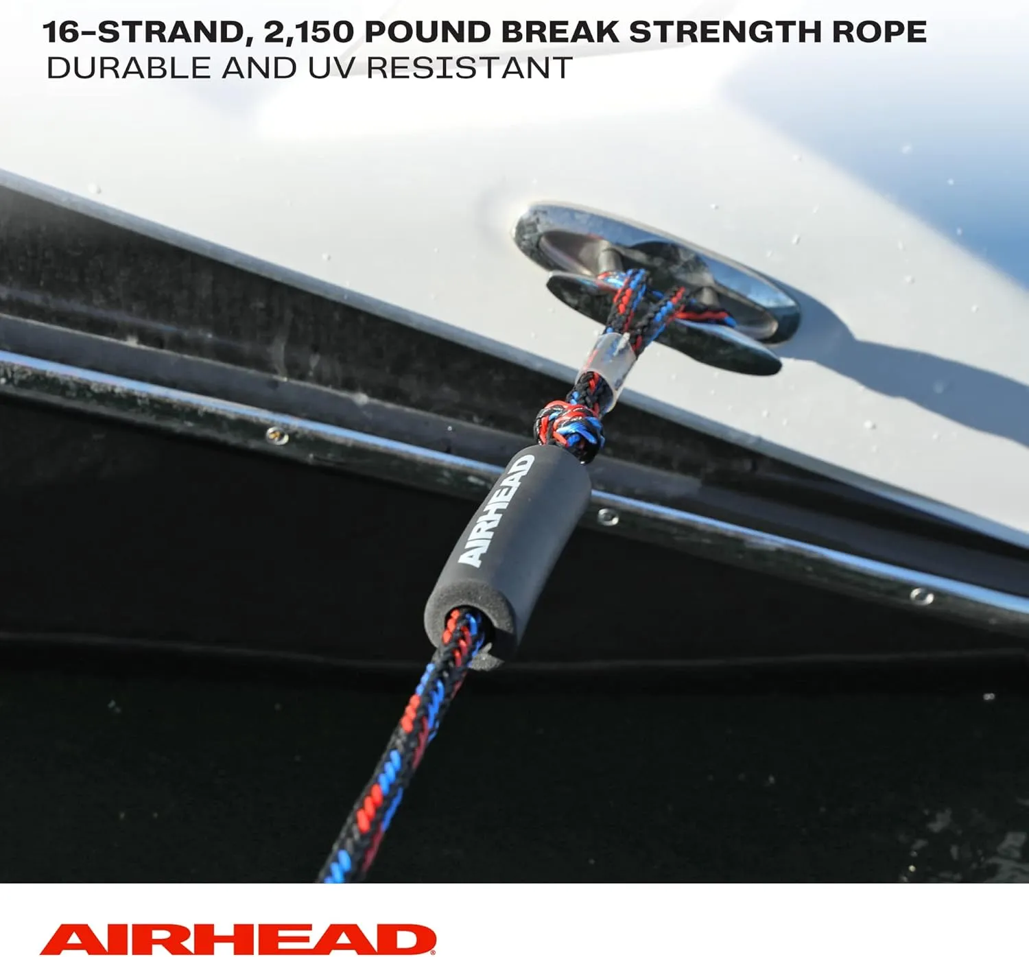 AIRHEAD AHDL-5 Bungee Dock LINE 5', 5-Feet, Black/blue/red