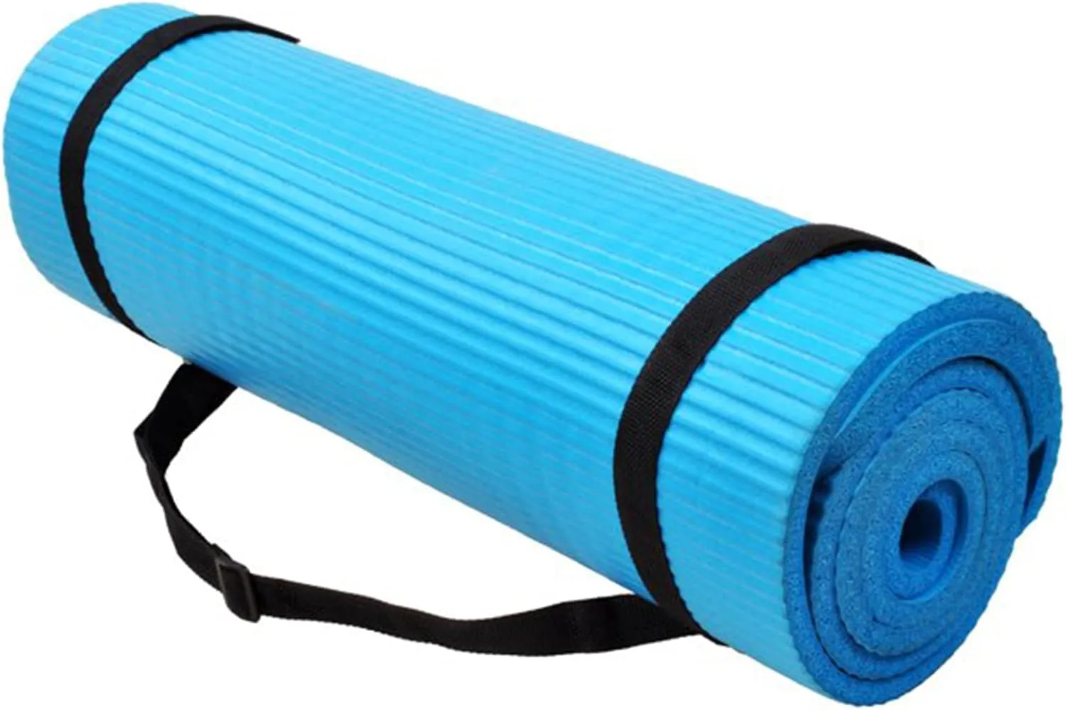 All Purpose 1/2-Inch Extra Thick High Density Anti-Tear Exercise Yoga Mat and Knee Pad with Carrying Strap, Multiple Colors