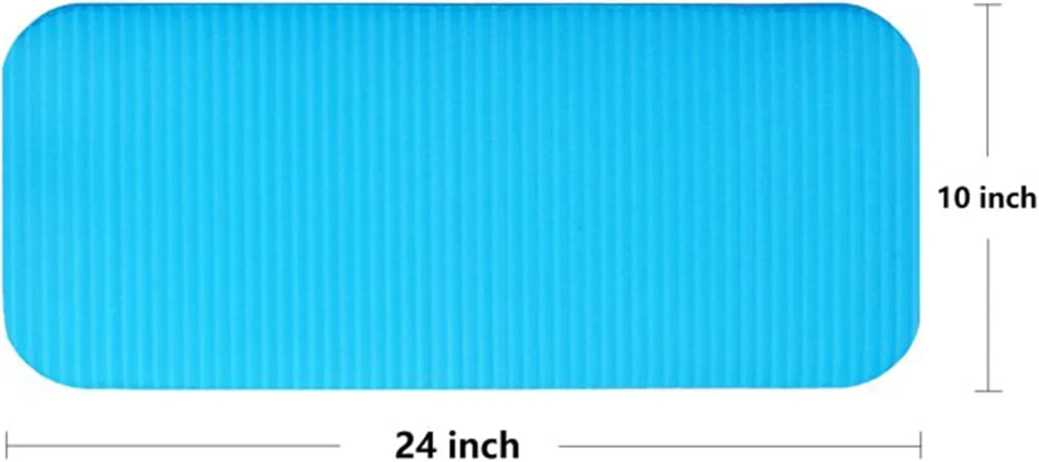 All Purpose 1/2-Inch Extra Thick High Density Anti-Tear Exercise Yoga Mat and Knee Pad with Carrying Strap, Multiple Colors