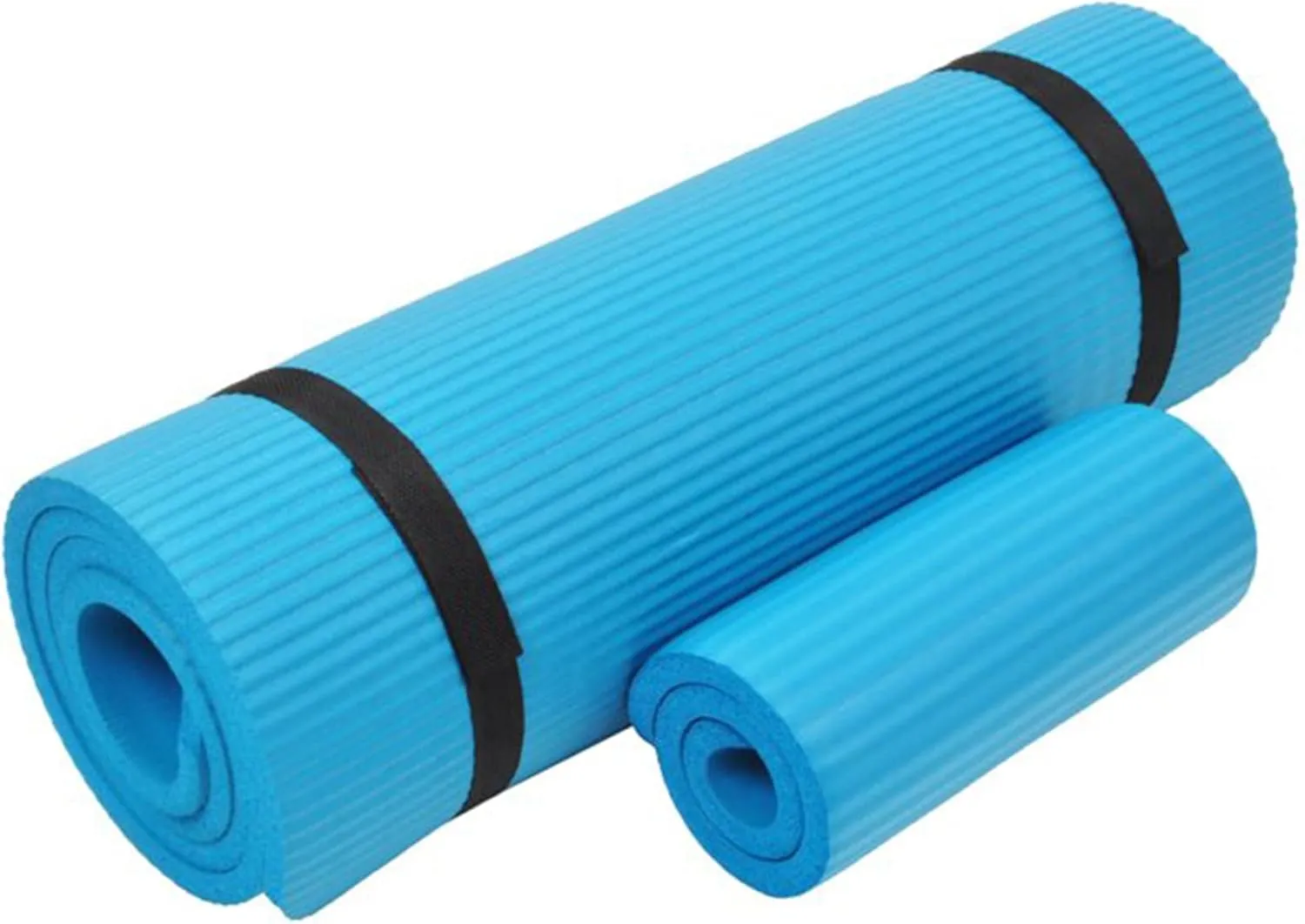 All Purpose 1/2-Inch Extra Thick High Density Anti-Tear Exercise Yoga Mat and Knee Pad with Carrying Strap, Multiple Colors