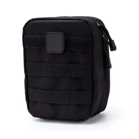 Alomejor First Aid Medical Bag Empty First Aid Pouch Mini Portable Medical Backpack for Travel Camping Cycling Travel Emergency Black