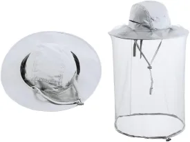 Bee Keeping Beekeeper Veil hat gnats Insect Bug Mosquito Fishing Gardening Cap with Head net Netting mesh Hood for Men Women
