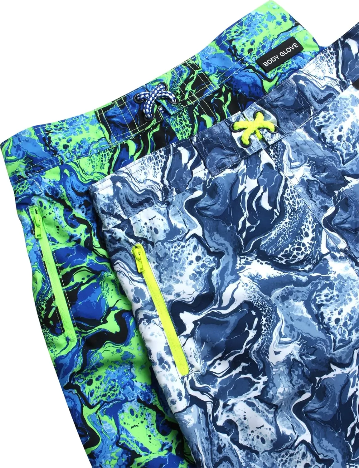 Body Glove Boys Swim Trunks - 2 Pack UPF 50  Quick Dry Board Shorts Bathing Suit Kids Swimwear with Pockets (Sizes: 8-18)