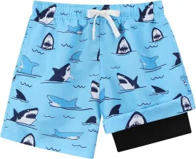 Boys Swim Trunks Compression Liner Bathing Suit Quick Dry Swimsuit 5-18T