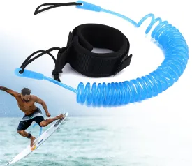 Coiled Surfboard Leash,10 feet SUP Leash,Paddle Board Strap for Stand Up,Longboard,Paddleboard