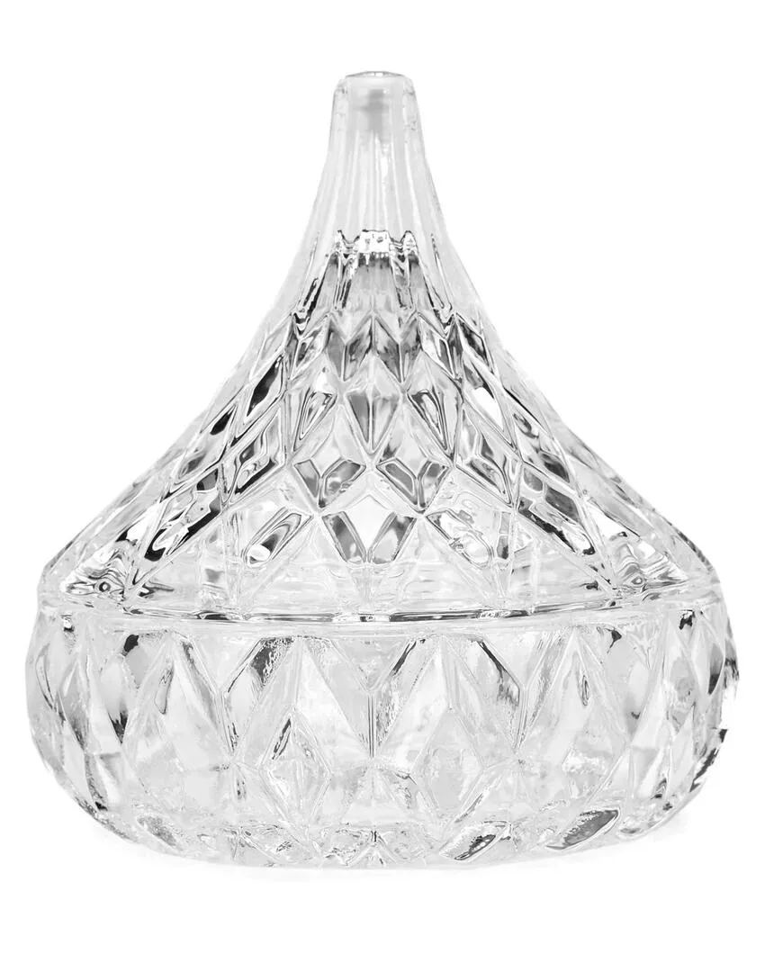 Compact Clear Kitchen Storage Glass Container with Lid | 30 ML | 4 x 4 inches