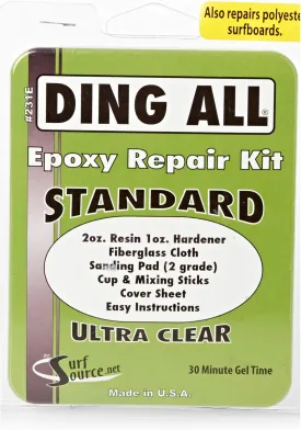 Ding All Standard 3oz Epoxy Kit for Surf Repair One Size Clear