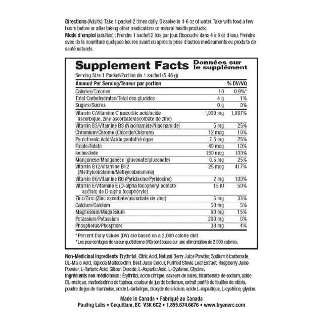 Ener-Life Vitamin C Sugar Free Mixed Berry 30 Packs