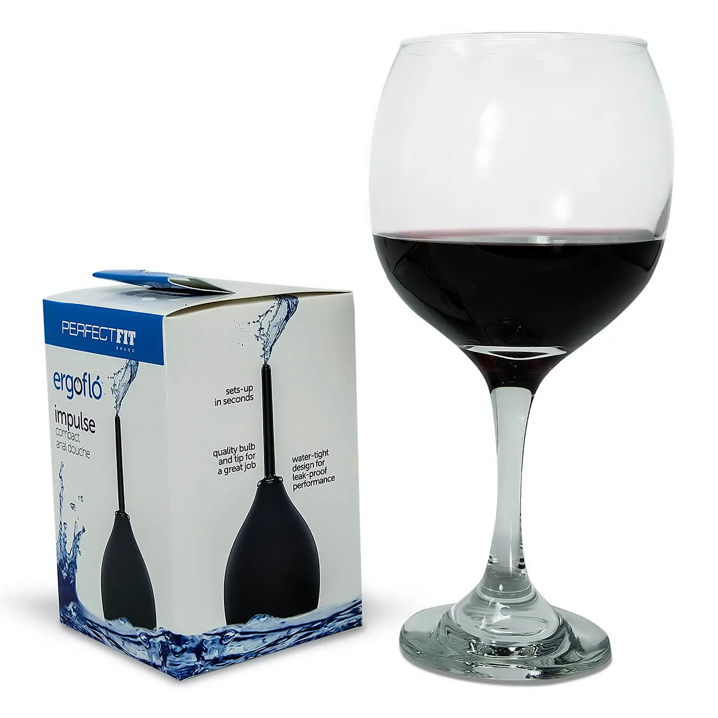 Ergoflo Impulse Water-Tight Leak-Proof Douche for Anal Hygiene