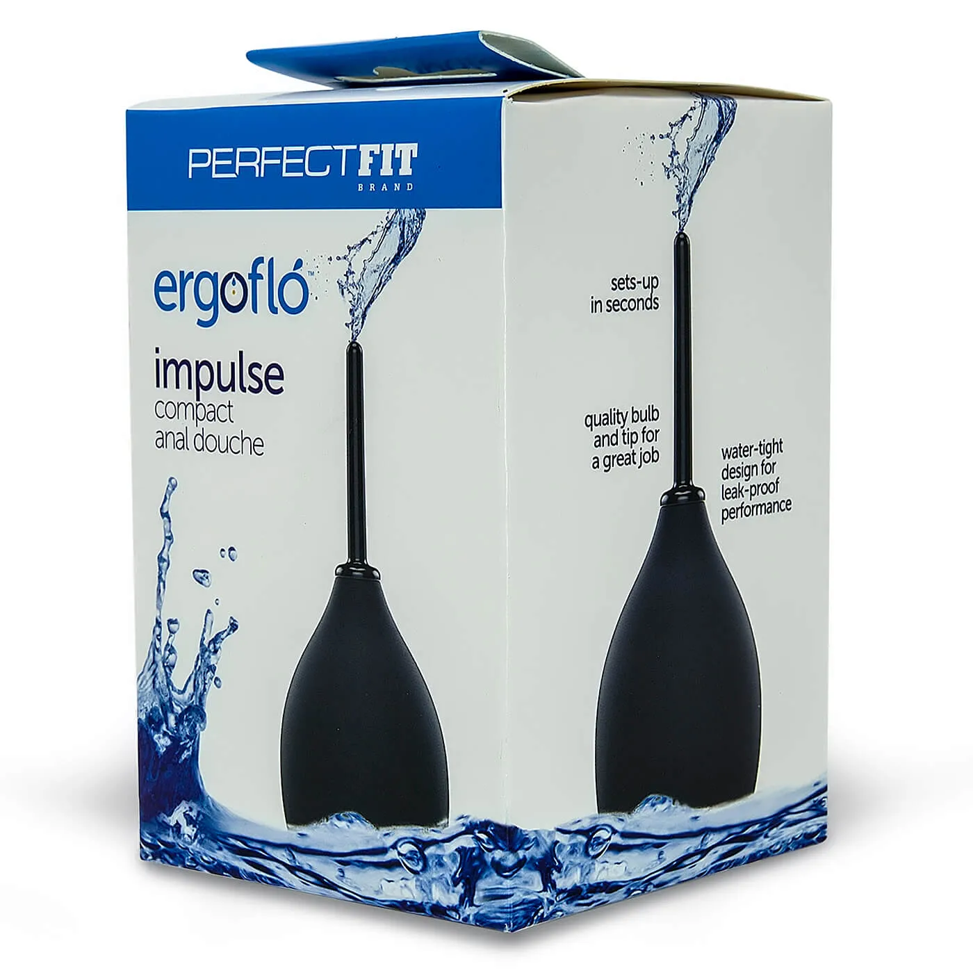 Ergoflo Impulse Water-Tight Leak-Proof Douche for Anal Hygiene