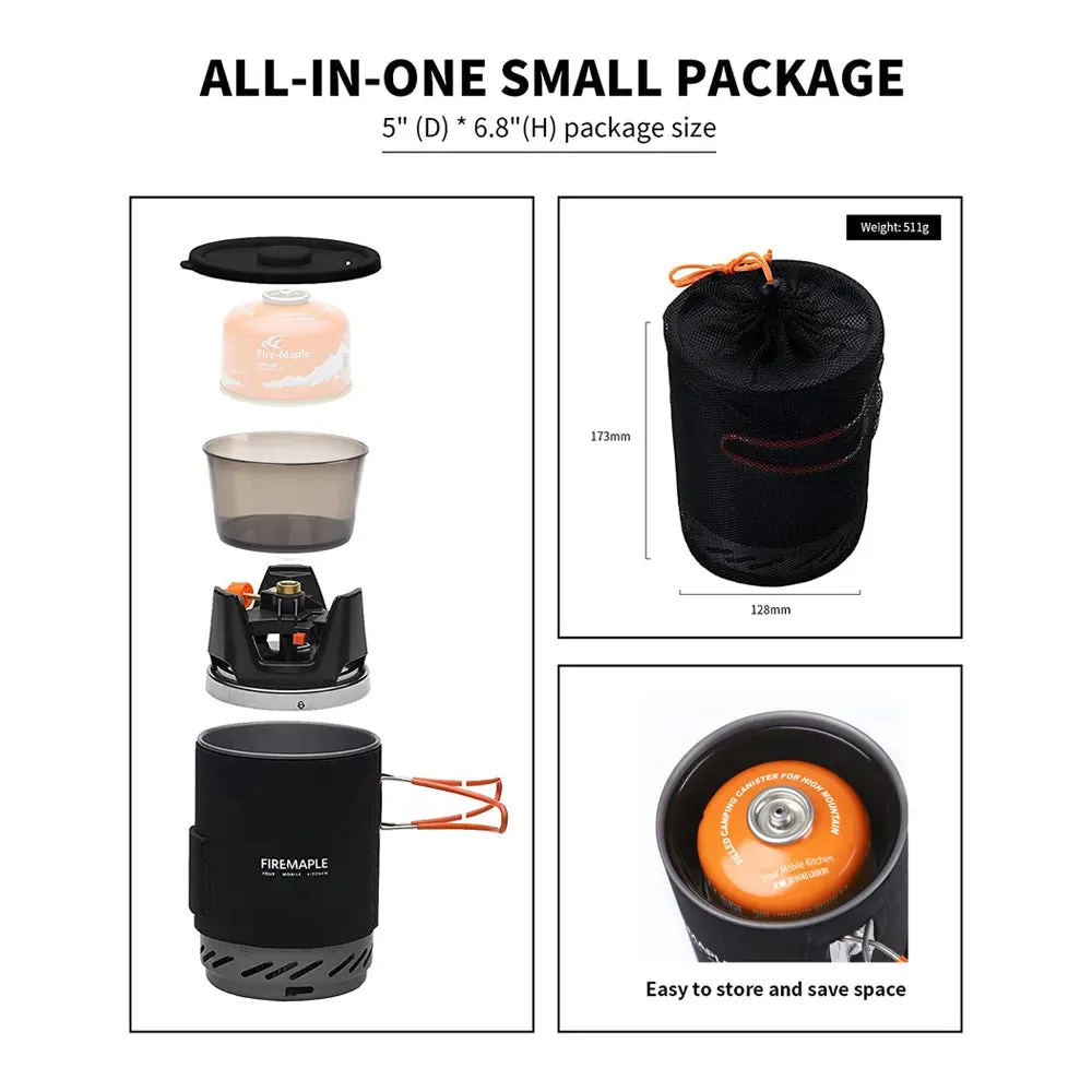 Fire Maple Star X1 Camping Stove with Stove Heat Exchanger Pot Bowl Portable Gas Burners FMS-X1