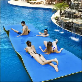 Floating Water Pad Mat, Lily Pad, Bouncy Tear-Resistant 3-Layer XPE Foam, Roll-Up Floating Island River Rafts for Pool Lake Ocean Boat for Adults and Kids