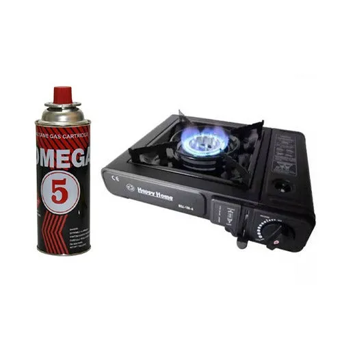 Happy Home Durable Portable Gas Stove Black BDZ-155