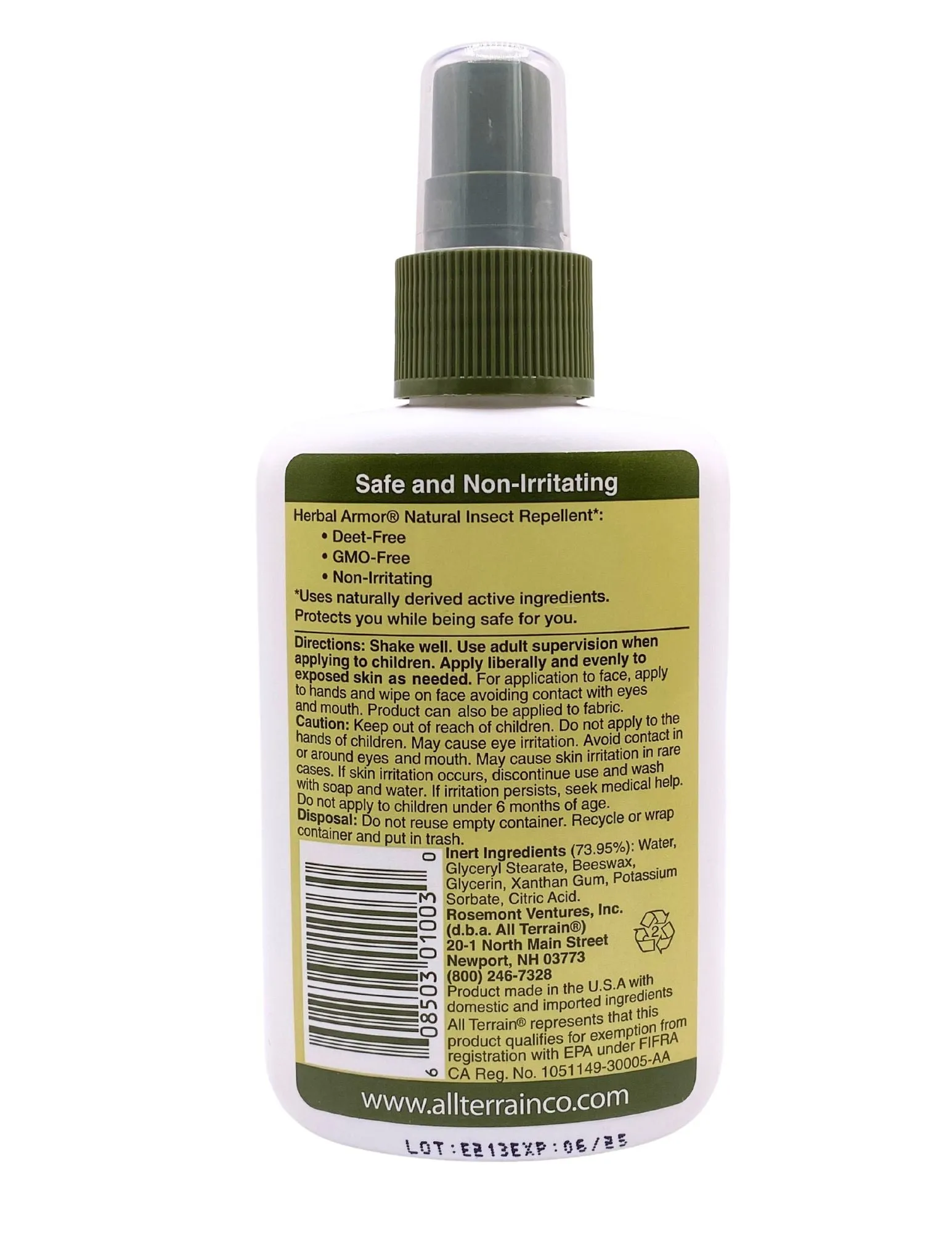 Herbal Armor® DEET-Free, Natural* Insect Repellent, Pump Spray 4oz. - Most Popular Size
