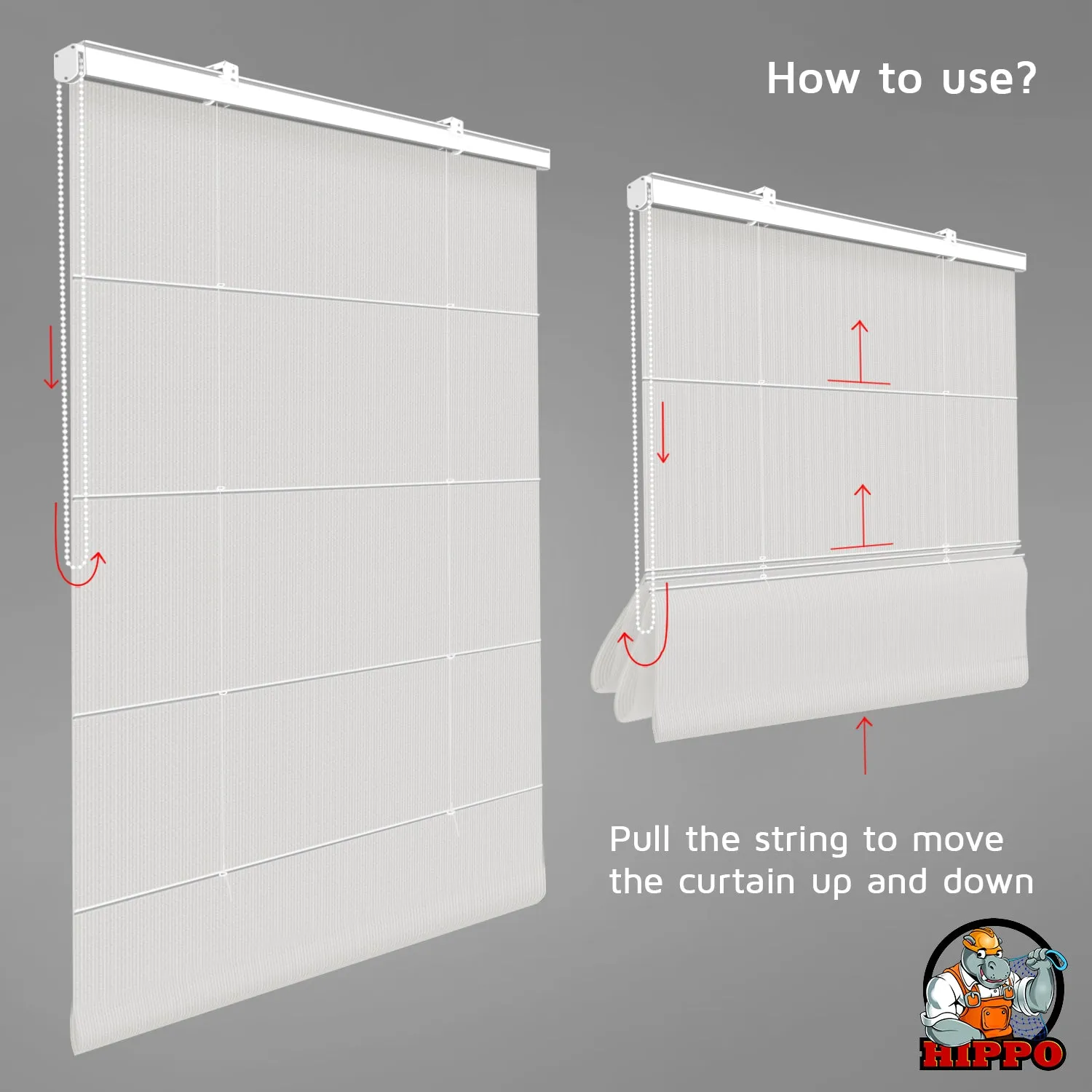 HIPPO Outdoor Roman Blind
