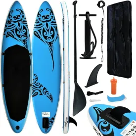 Inflatable Stand Up Paddleboard Set with Puncture-Proof Design, Includes Oar and Pump, Adults, Blue