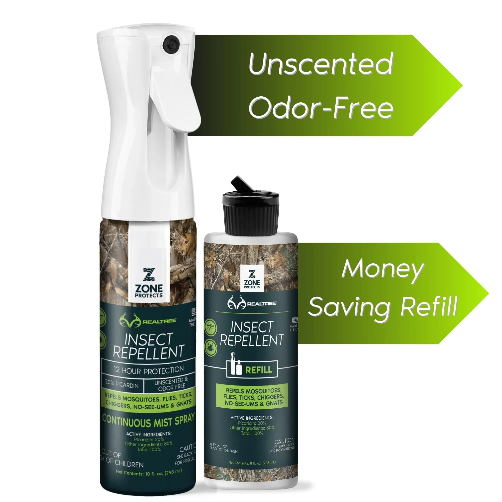 Insect Repellent Zone Realtree 10oz Mistosol   Refill