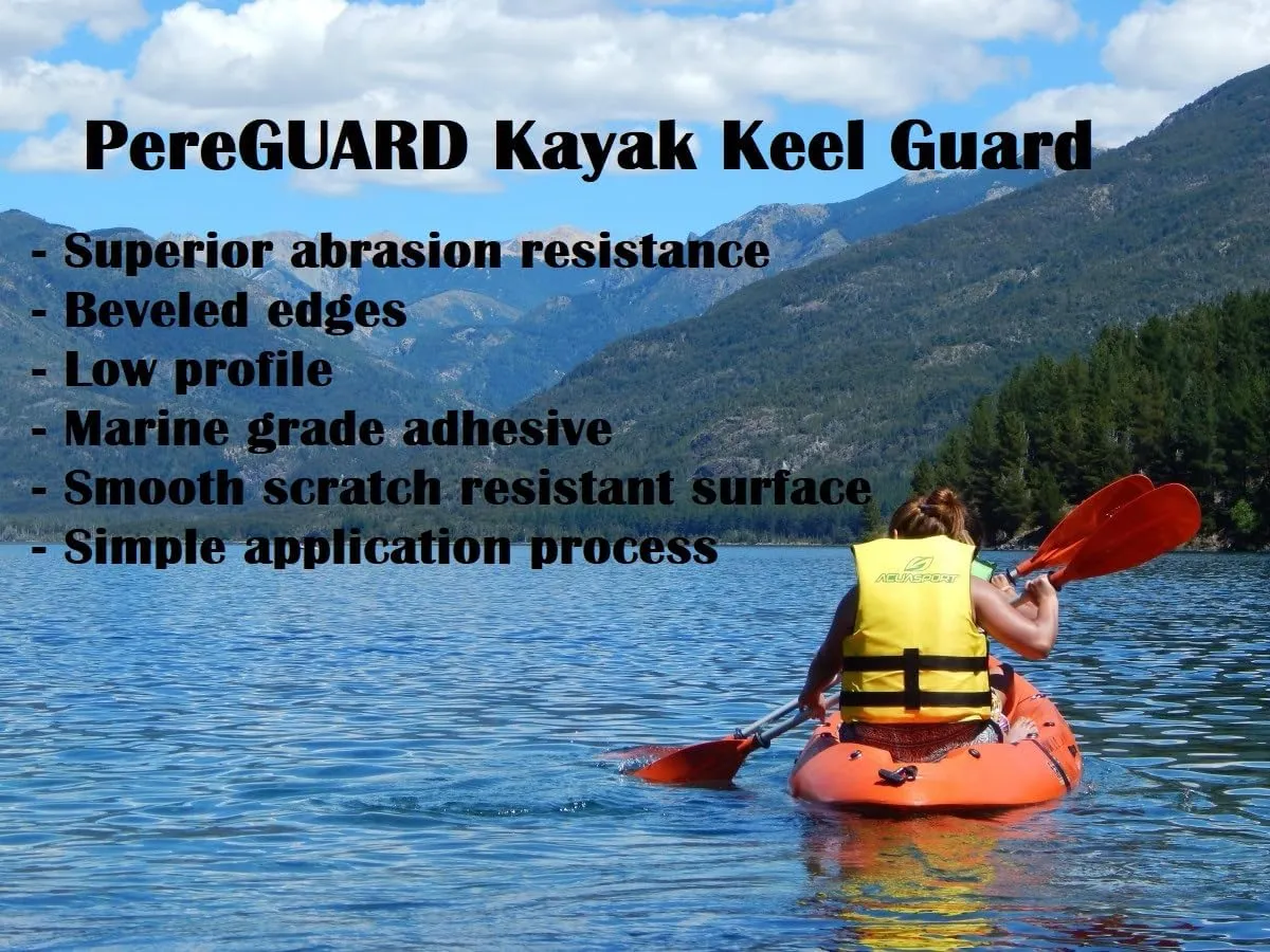 Kayak Keel Guard 4" Width Black Kayak Canoe Protective Guard Abrasion Resistance