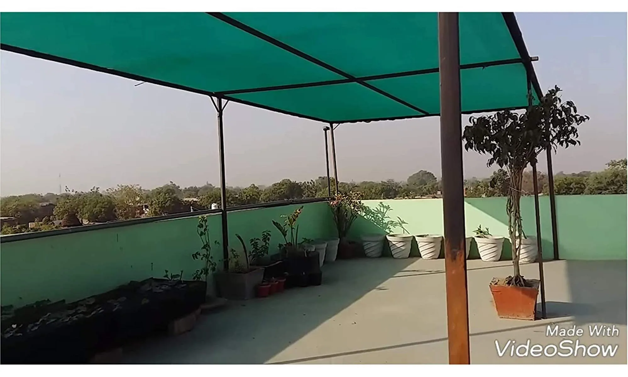Kuber Industries 10 x 20 ft. Sun Mesh Shade Sunblock Shade Cloth UV Resistant Net for Garden/Home/Lawn/Shade/Netting/Sports (Green) (F_26_KUBMART016994)