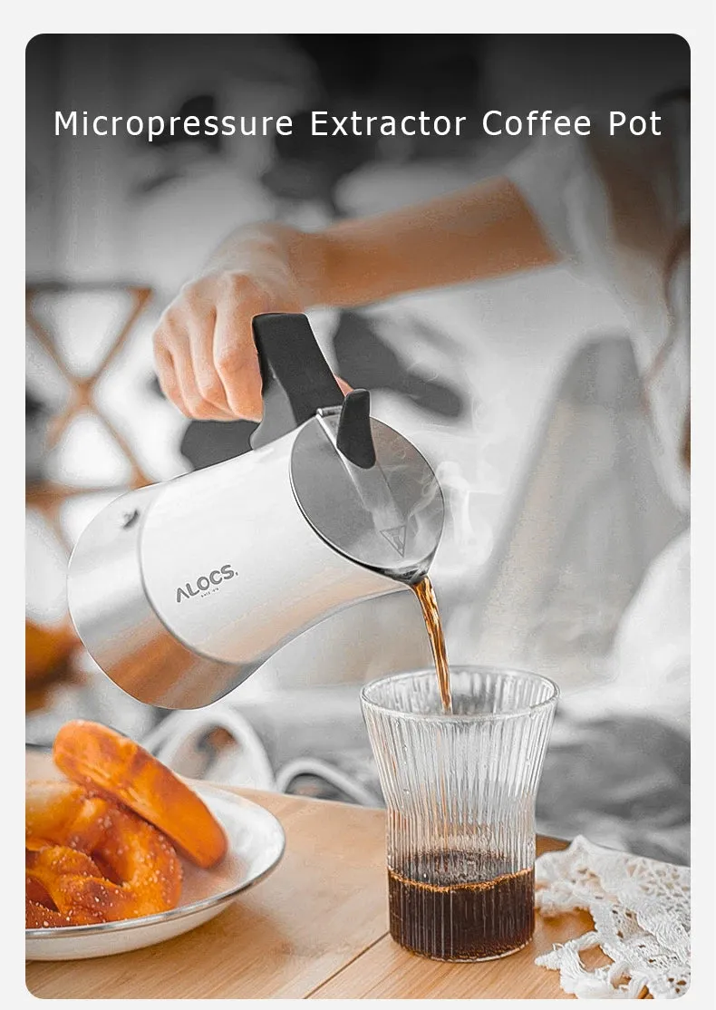 Moka Pot Stove Top Espresso Coffee Maker - 200ml