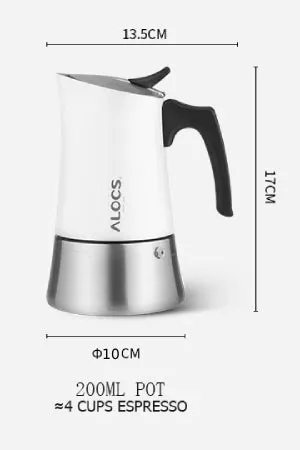 Moka Pot Stove Top Espresso Coffee Maker - 200ml