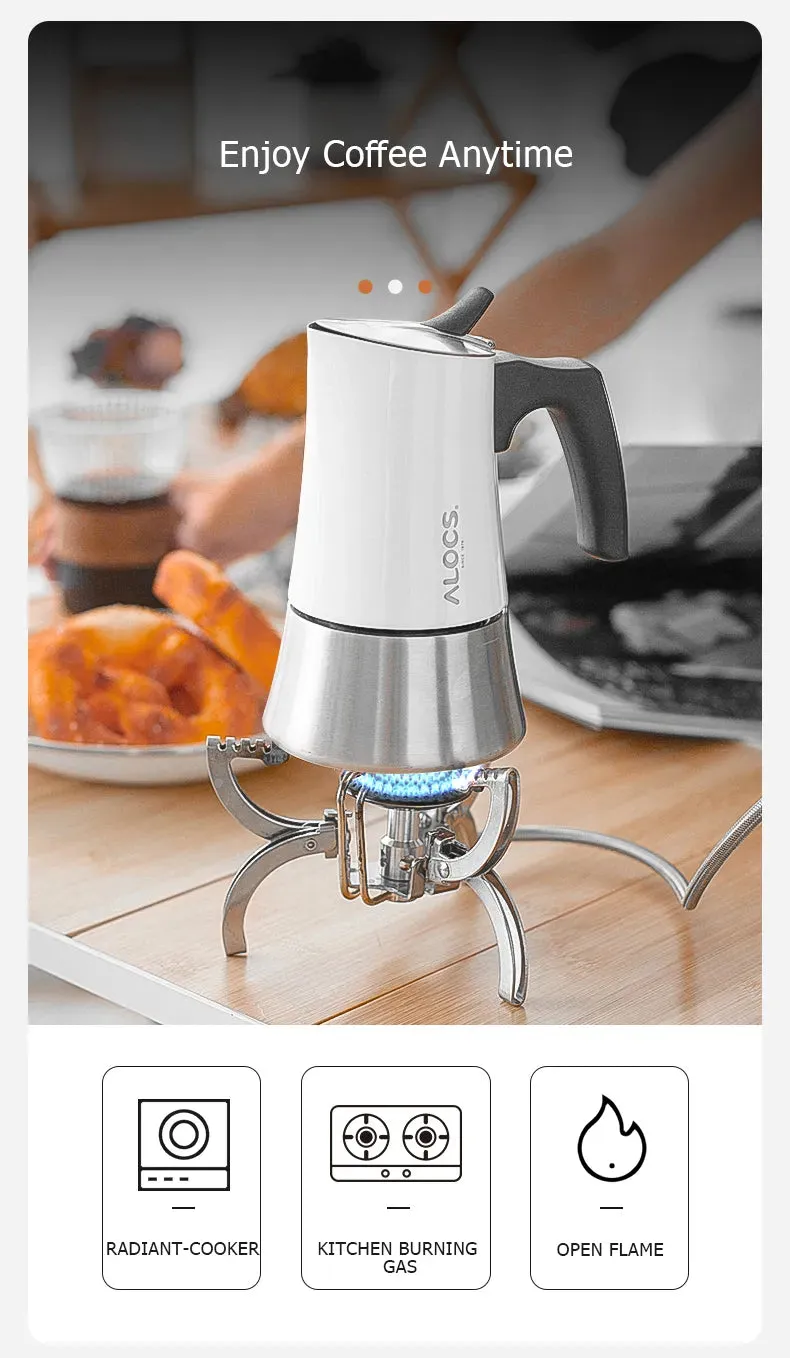 Moka Pot Stove Top Espresso Coffee Maker - 200ml