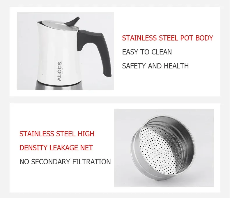 Moka Pot Stove Top Espresso Coffee Maker - 200ml