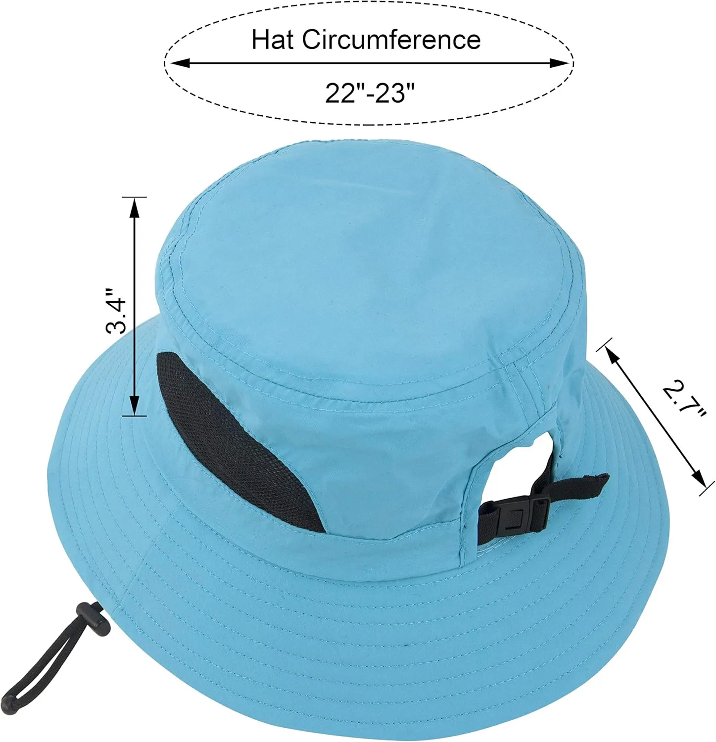 Muryobao Womens Ponytail Bucket Beach Sun Hat Summer Travel Fisherman Cap UV Protection Fishing Hat