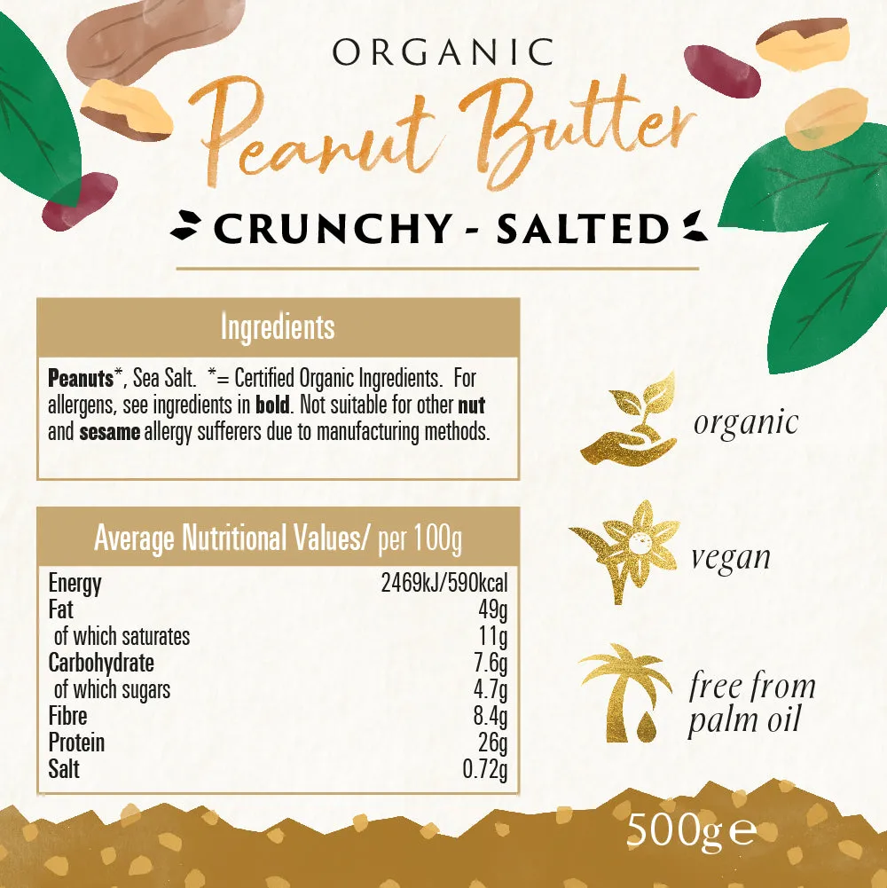 PEANUT BUTTER CRUNCHY - WITH SALT - 500G