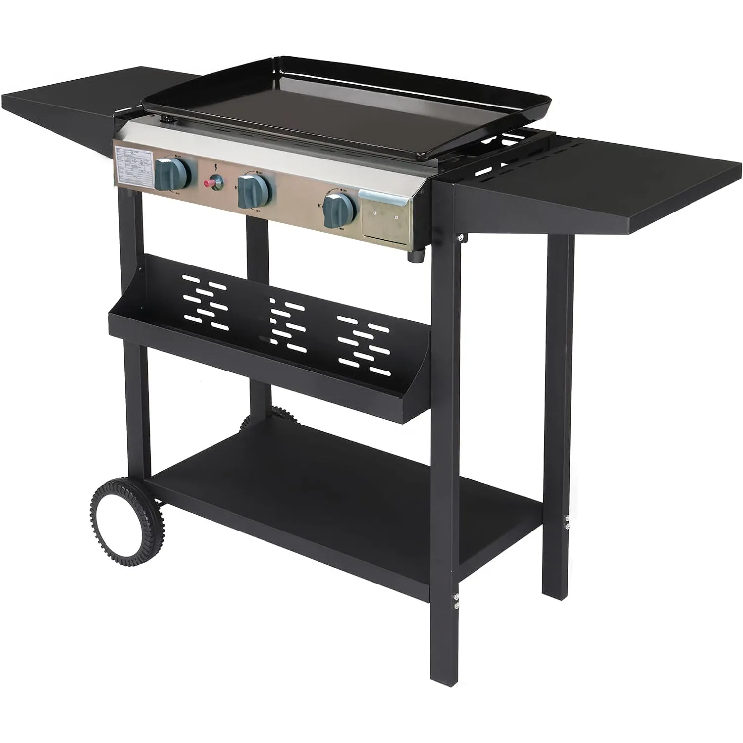 Portable Camping 3 Burner Gas Grill BBQ with Foldable Stand