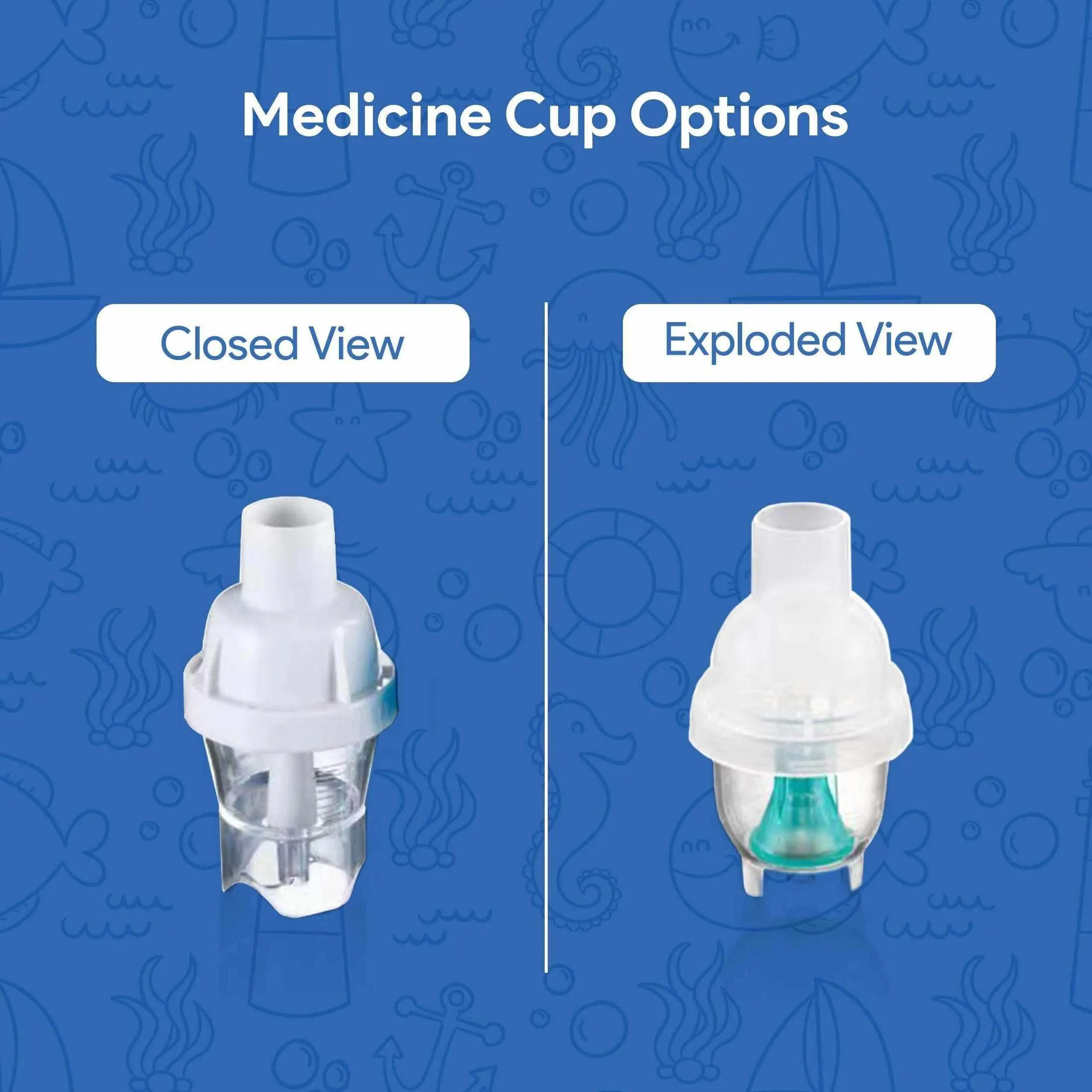 Portable Nebulizer Machine for Kids – Blue Fish Breathing Treatment Machine