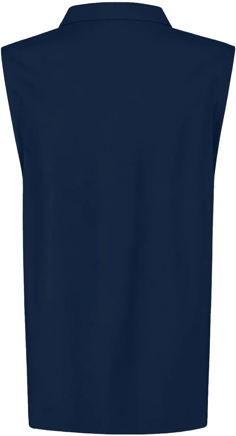 Sleeveless Polo Shirts Women Summer Sport Golf Tennis Tank Tops Workout Clothes Button Down Collared Athletic Shirts