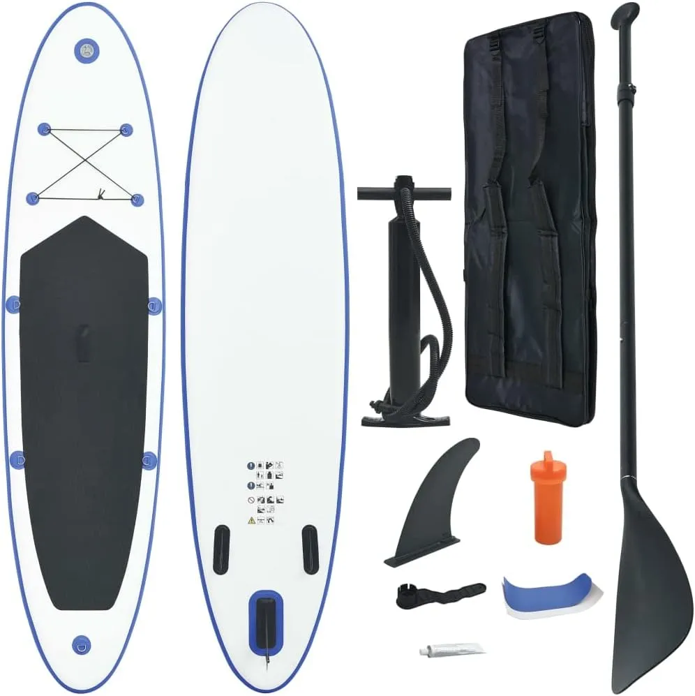 Stand Up Paddle Board Set SUP Surfboard Inflatable Blue and White 12.8kg/28.16ib Paddleboards