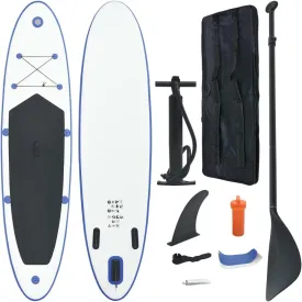 Stand Up Paddle Board Set SUP Surfboard Inflatable Blue and White 12.8kg/28.16ib Paddleboards