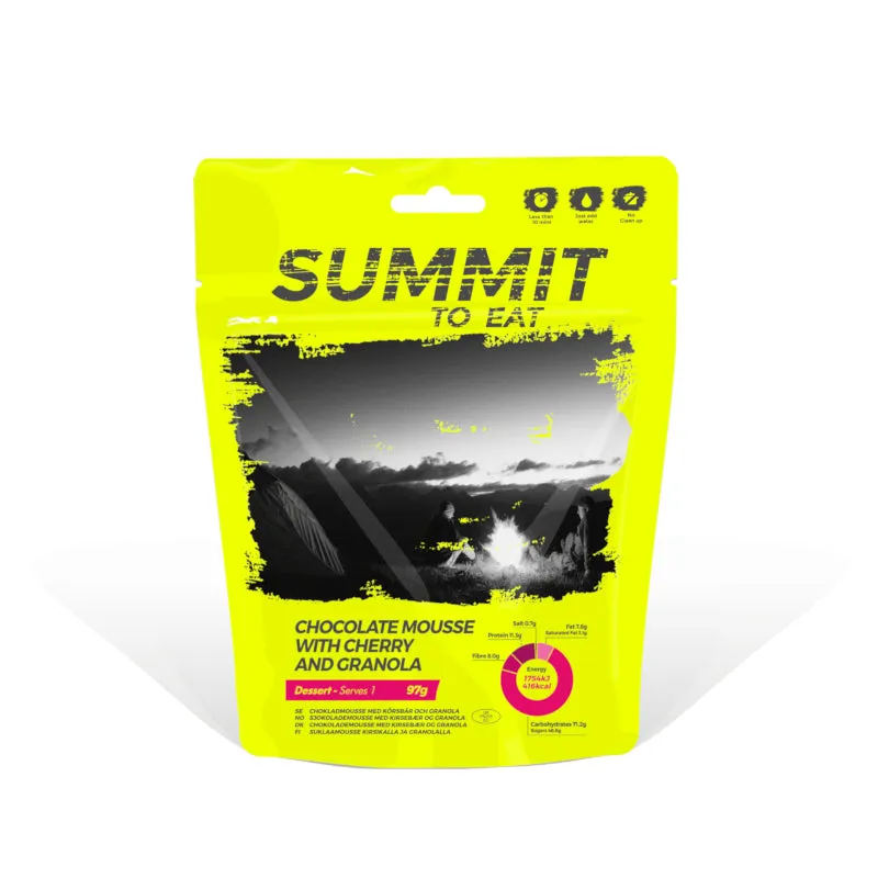 Summit to Eat Chocolate Mousse with Granola & Cherry