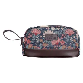 THE CLOWNFISH Men & Women Travel Pouch Toiletry Bag Shaving Kit Bag Toiletry Cosmetic Bag Travel Kit Travel Pouch Travel Kit Jolly Series (Purple-Floral), 10 Centimeters, Standard