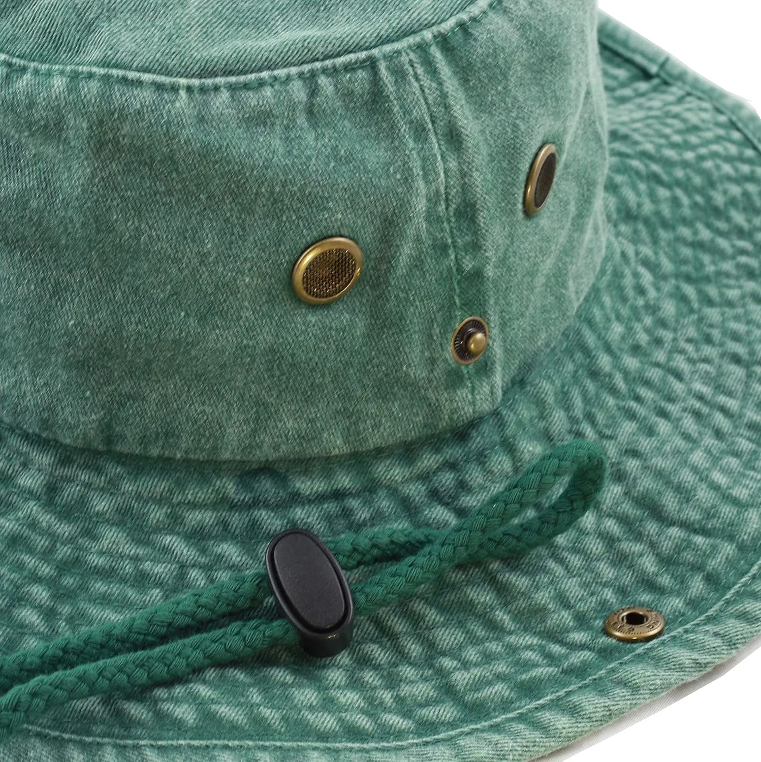 The Hat Depot Cotton Stone-Washed Safari Wide Brim Foldable Double-Sided Sun Boonie Bucket Hat