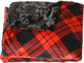 Throw Blanket for Camping - Plush Reversible Camping Blanket for Indoor & Outdoor Settings - Machine Washable Soft Blanket - 100% Polyester Cozy Blanket with Retro-Inspired Patterns