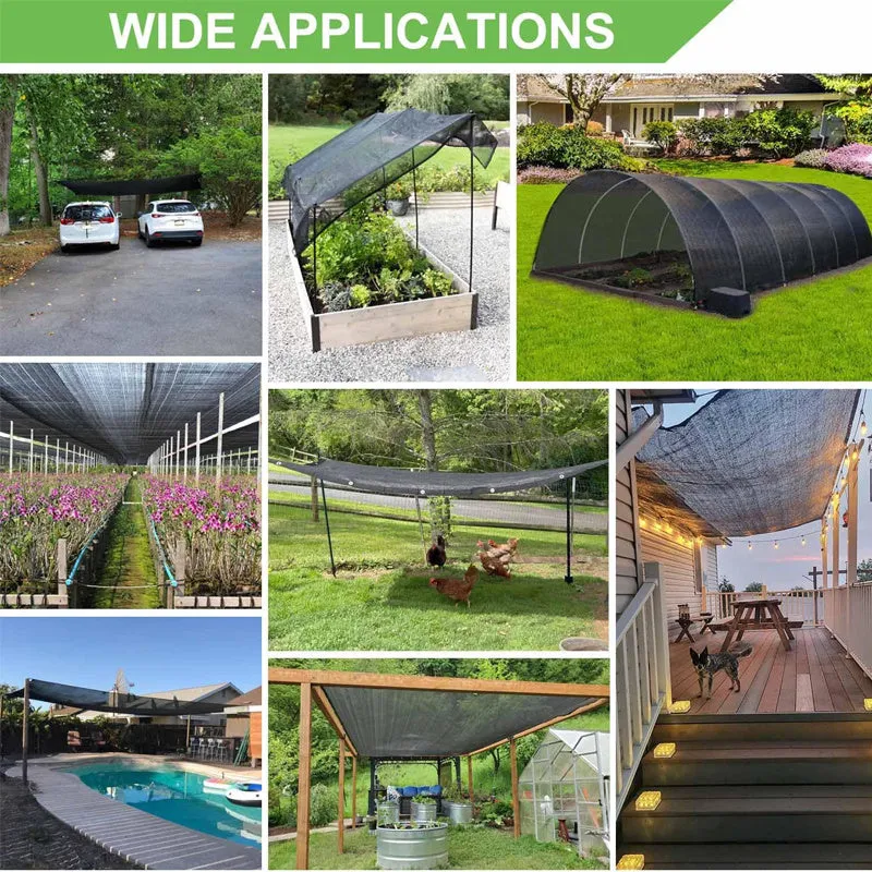 UV Resistant Shade Outdoor Sun Shade Black Net Cloth