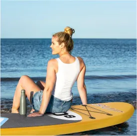 Versatile 10.8 ft Inflatable Stand Up Paddle Board - 6" Thick for Stability, Includes 3 Fins, Adjustable Paddle, Leash & Backpack - Perfect for Yoga, Kayaking, Surfing & More!