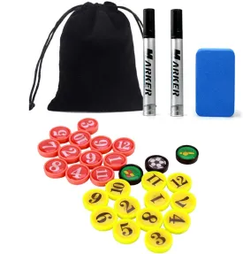 VolksRose Replacement Magnets for Coach Board, Player Magnets and Dry Erase Marker Pen for Soccer Basketball Coaching Board, Tactics Strategy Board Coaches Clipboard Accessories