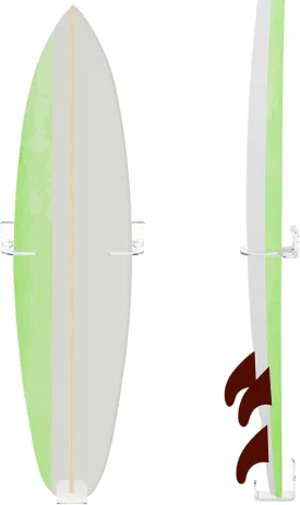 Yousoontic 2 Sets Surfboard Wall Mount Clear Acrylic Surf Board Display Indoor Wall Decor Vertical Surfboard Rack for Shortboards Fish Boards, and Funboards, Holds 50 lbs