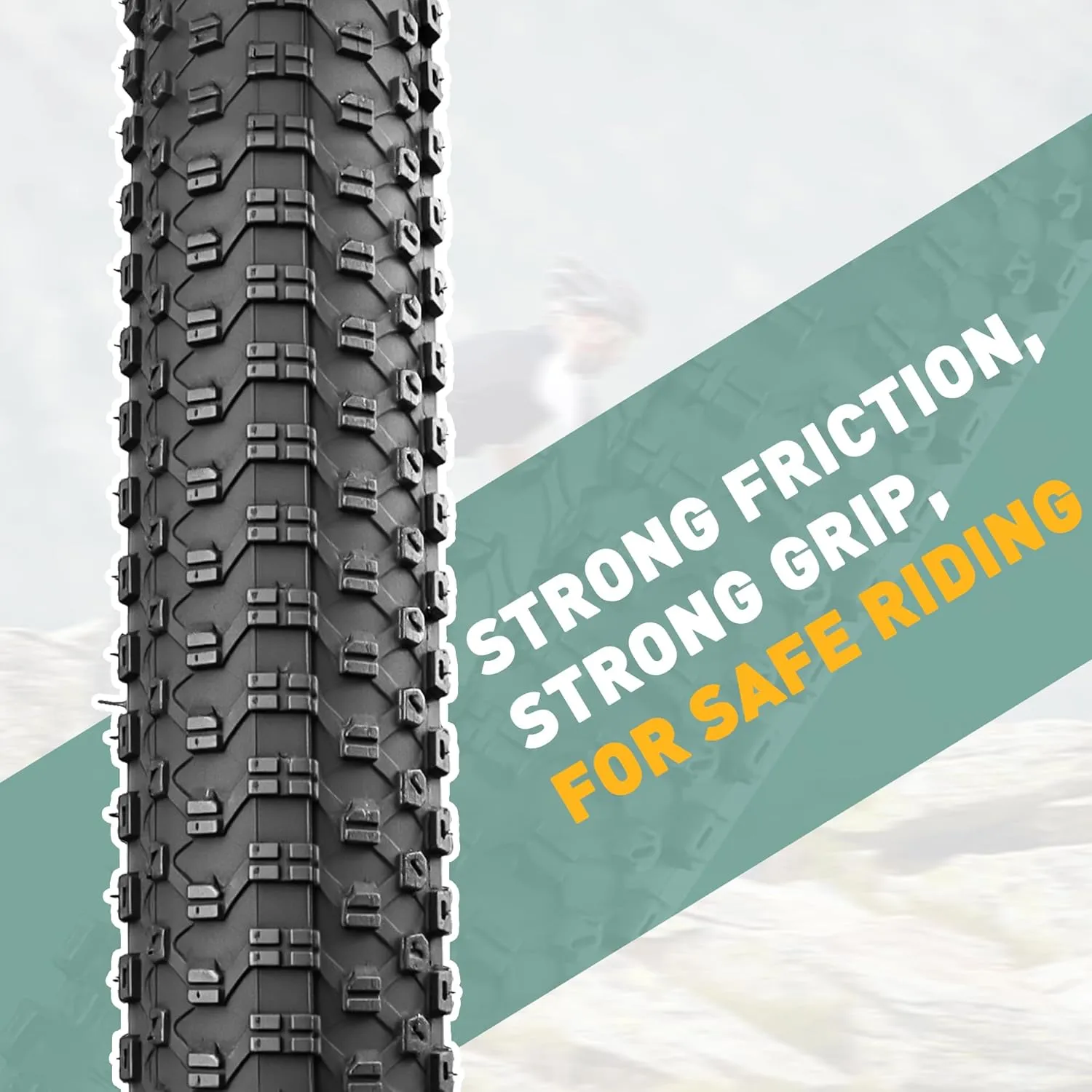 ZUKKA Bike Tire 26/27.5 x 2.125 Bike Tire 1/2 Pack Mountain Bike Tire Folding Replacement Tire for MTB Mountain Bike, BMX Bicycle Commuter Bike