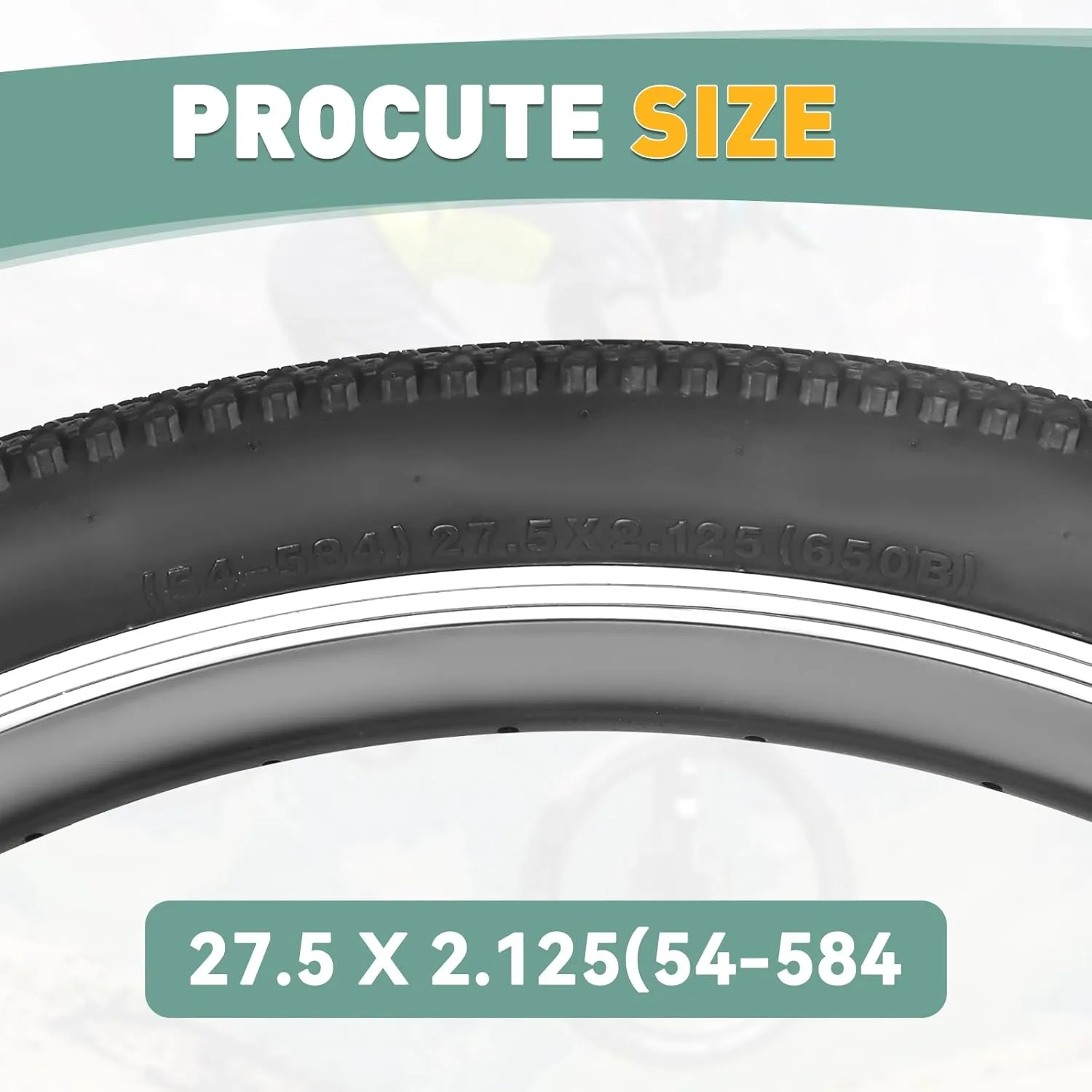 ZUKKA Bike Tire 26/27.5 x 2.125 Bike Tire 1/2 Pack Mountain Bike Tire Folding Replacement Tire for MTB Mountain Bike, BMX Bicycle Commuter Bike